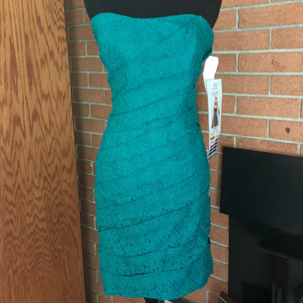 🧚🏽JASMINE🧚🏽NINFA STRAPLESS LACE COCKTAIL DRESS - Picture 3 of 9